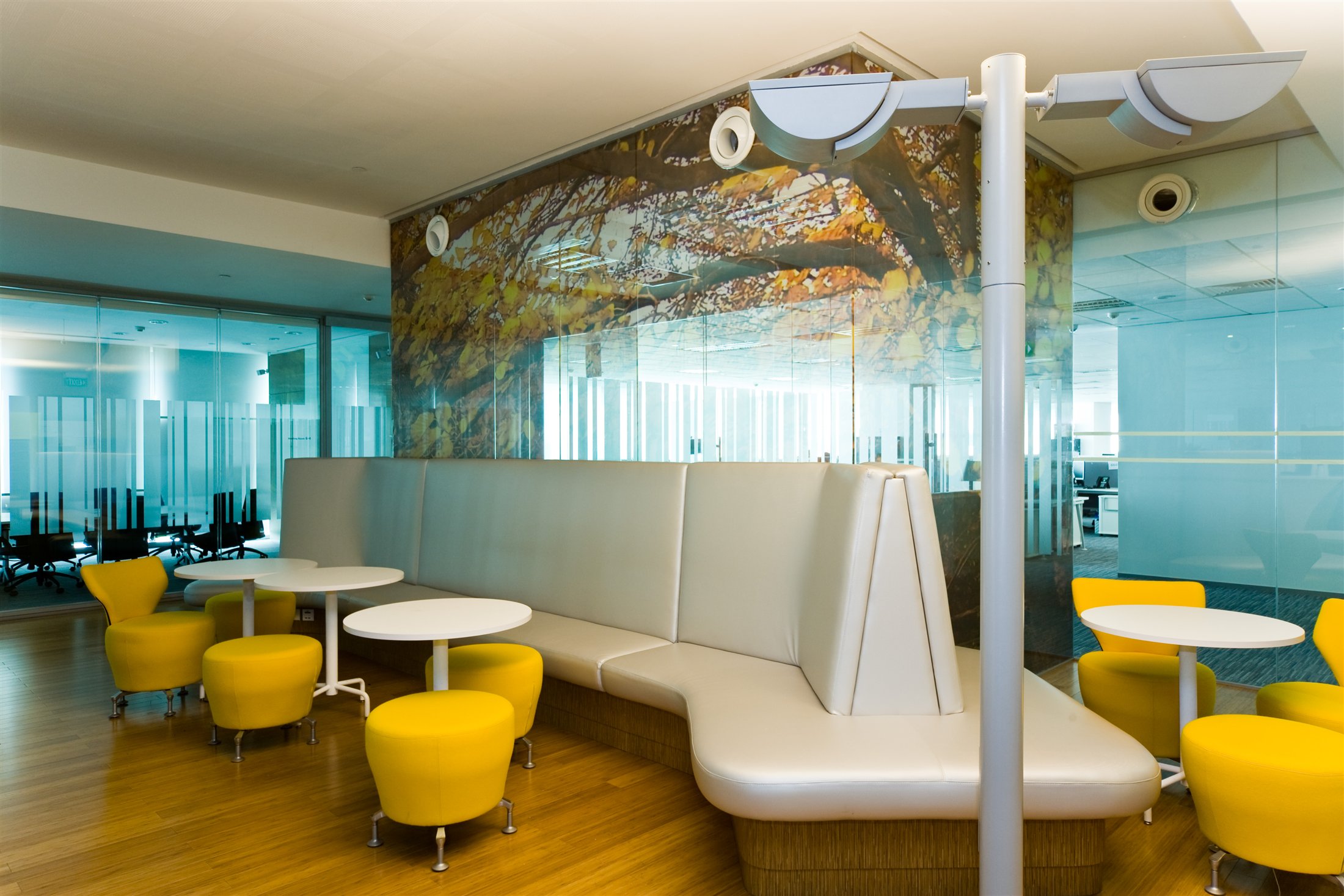 Completed corporate boardroom interior