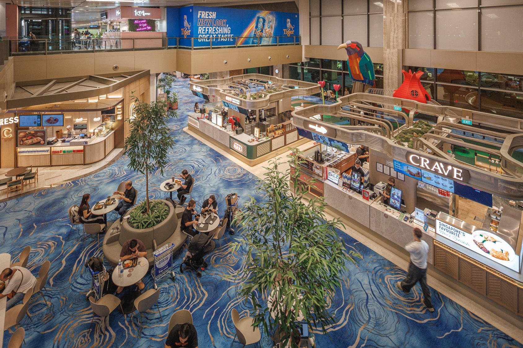 Active airport interior